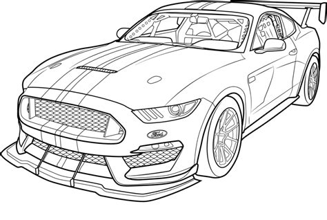 mustang gt ford mustang coloring pages